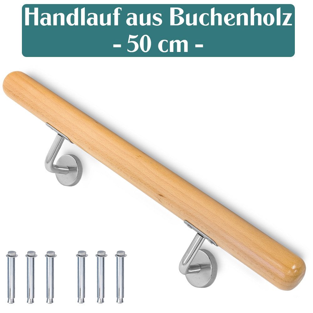 V2Aox Handlauf Buche Holz Handlauf Treppengeländer Wandhandlauf Treppe 50 - günstig online kaufen