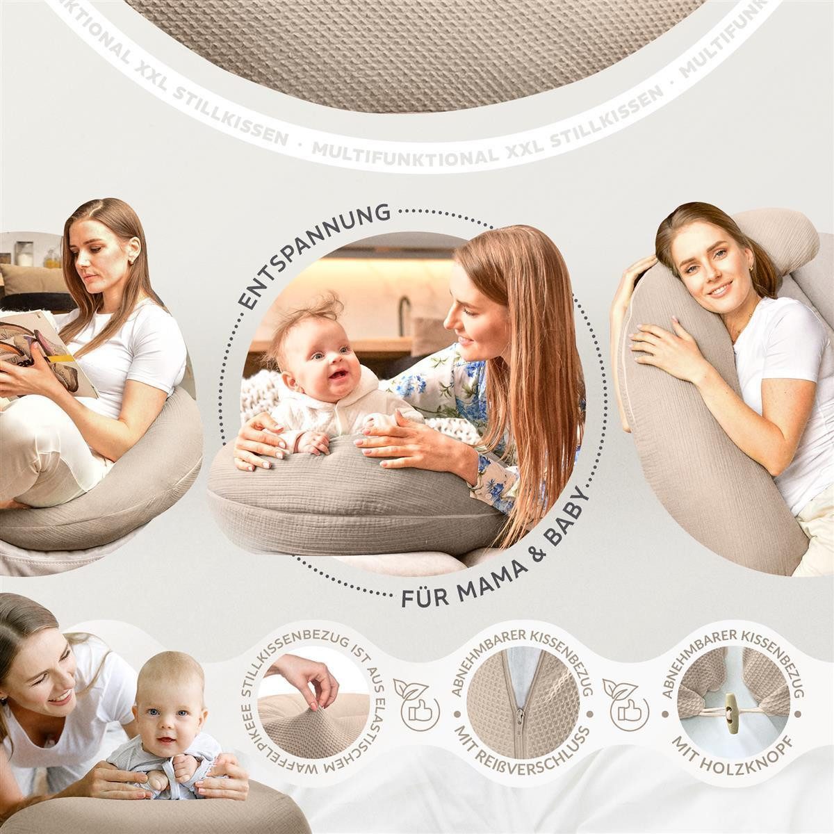 SEI Design Stillkissen Stillkissen XXL Mikroperlen Seitenschläferkissen 190 günstig online kaufen