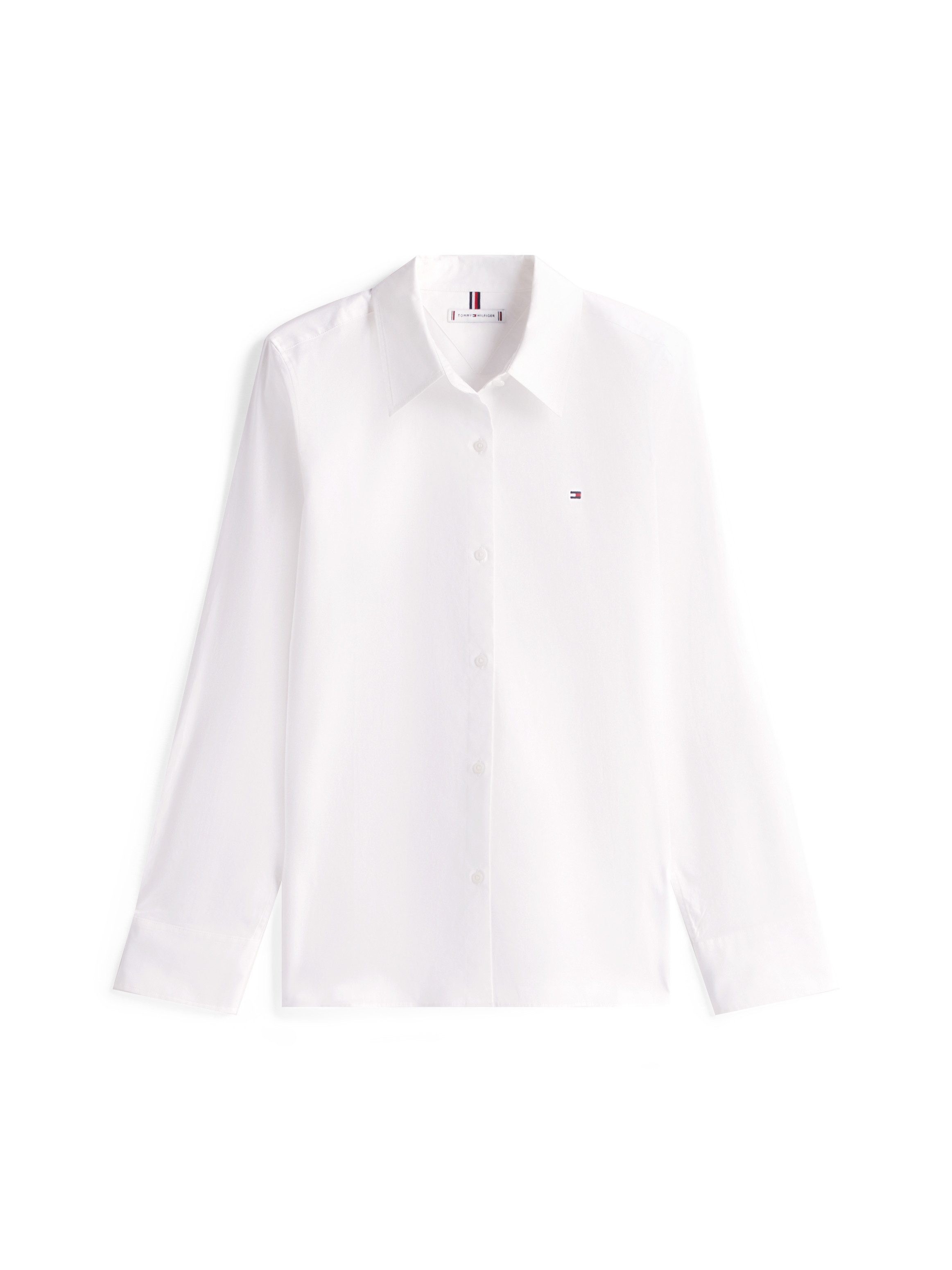 Tommy Hilfiger Hemdbluse STRETCH REGULAR LS SHIRT mit gesticktem Tommy Hilfiger Logo, Regular Fit
