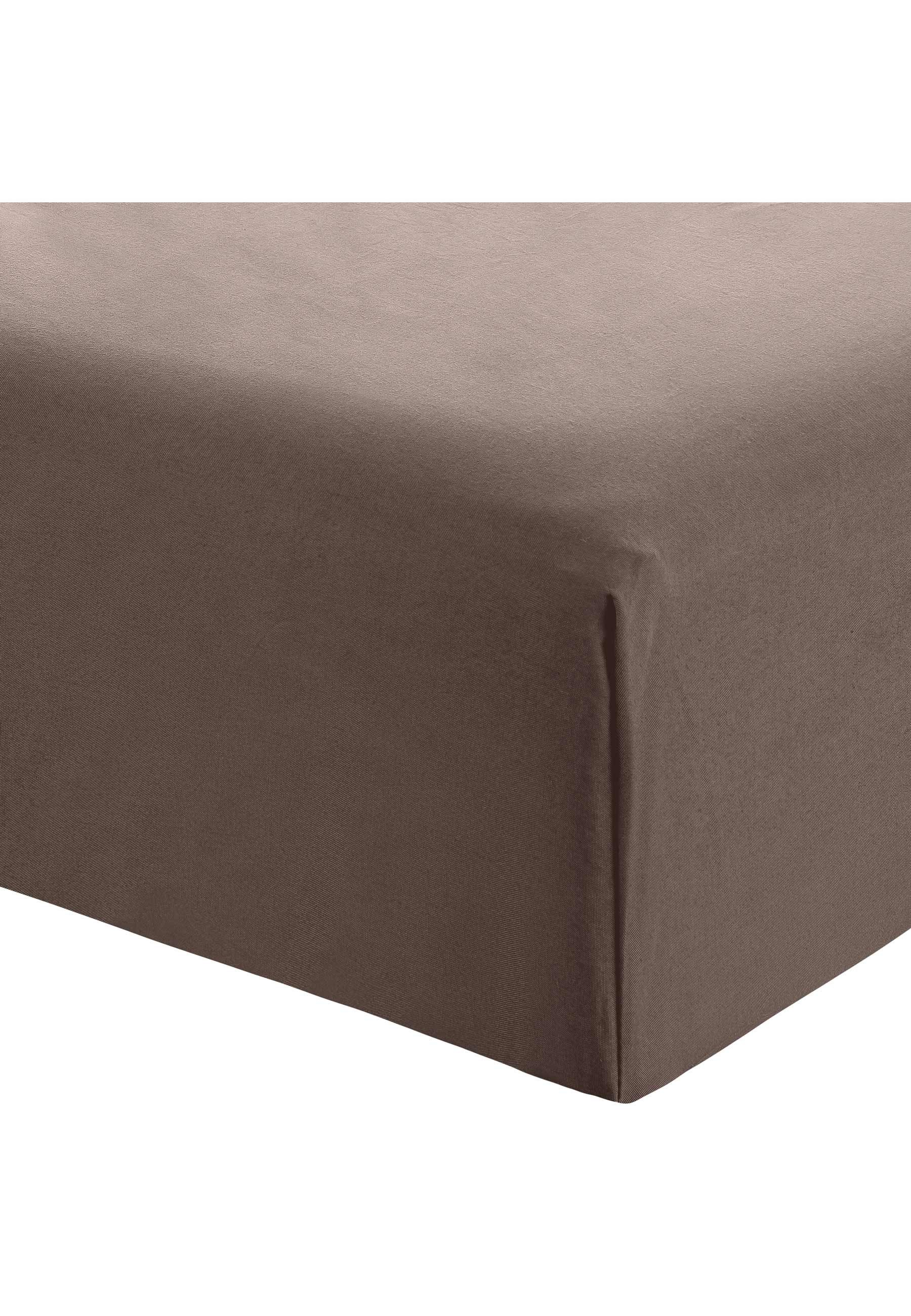 MELA Spannbettlaken Unisex Perkal Spannbetttuch KASOL, günstig online kaufen