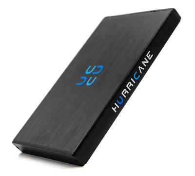 HURRICANE Festplatten-Einbaurahmen Hurricane 9.5mm GD25612 USB 3.0 Aluminium externes Festplattengeh.¤us