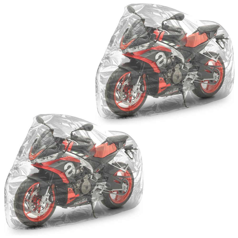 Tourtecs Abdeckhaube 2x Motorrad Abdeckplane Moto Guard L Abdeckhaube transparent