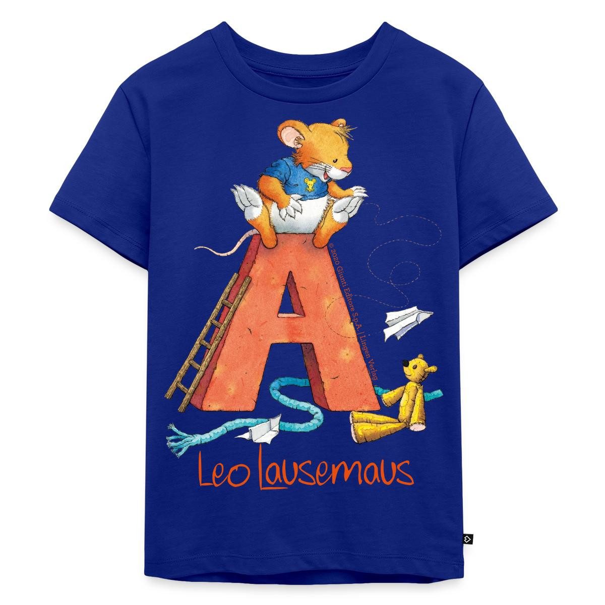 T-Shirt Leo Lausemaus Kindergarten Alphabet Kinder Premium T-Shirt