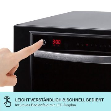 Klarstein Standgeschirrspüler Havasia UV 8 Neo Tischgeschirrspüler UV-Licht freistehend / Einbau 1380W, 10041830, 6.5 l, Spühlmaschine 55 cm freistehend oder einbaufähig schwarz