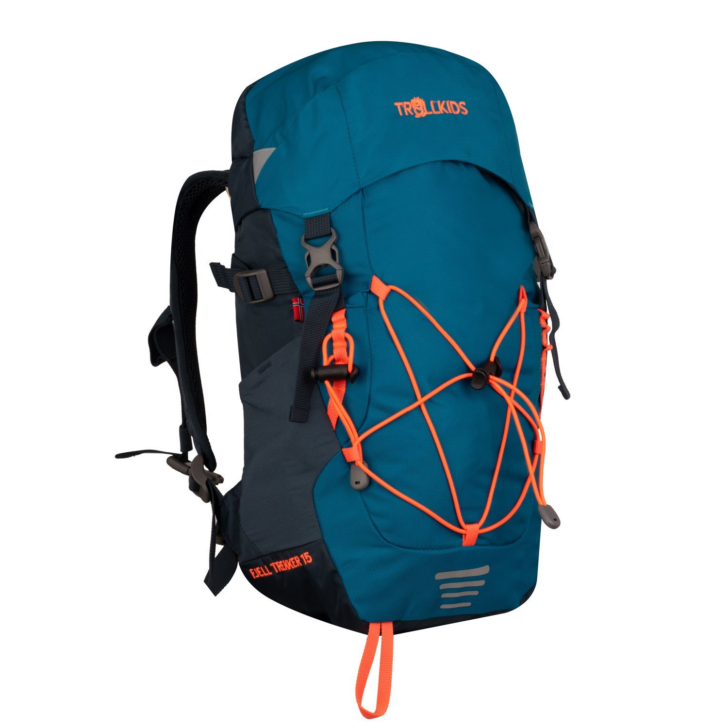 TROLLKIDS Trekkingrucksack FJELL TREKKER 15, für Kinder und Jugendliche, mit 15 Liter Volumen, mit Alarmpfeife