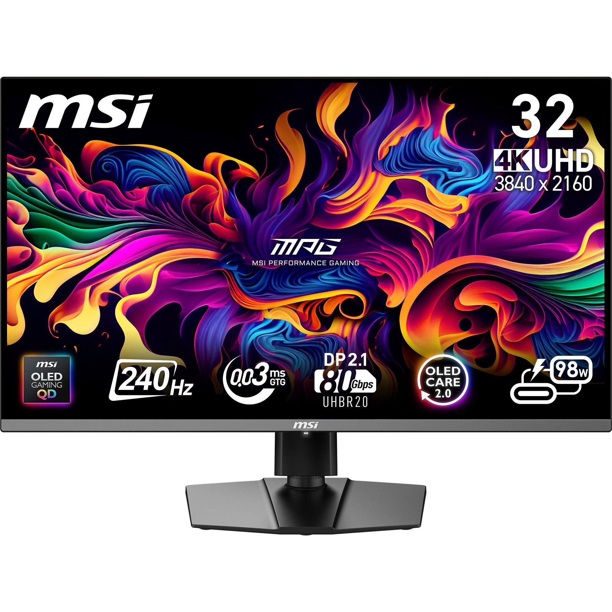 MSI MSI MPG 322URXDE QD-OLED, Gaming-Monitor, TFT-Monitor (3840 x 2160 px, 0.03 ms Reaktionszeit)