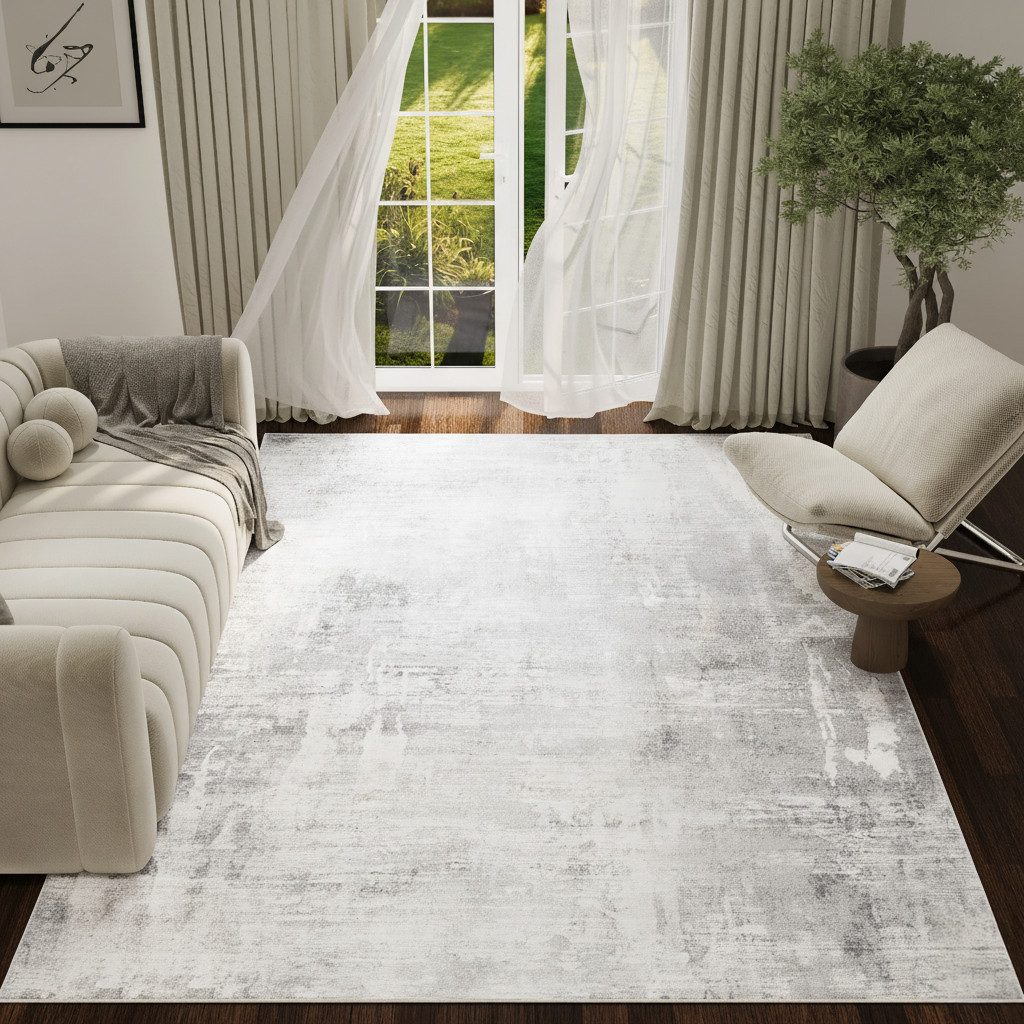 Tapiso Designteppich ASH, rechteckig, Höhe: 8 mm, Rutschfest, pflegeleicht, weicher Kurzflor