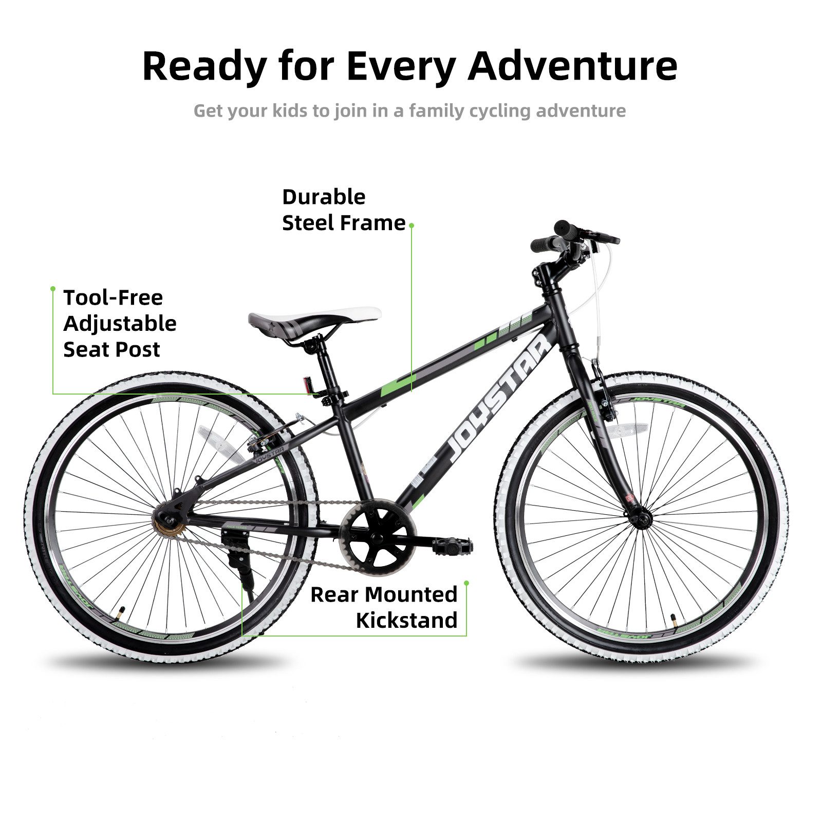 JOYSTAR Kinderfahrrad 20 Zoll fahrrad für Jungen Mädchen Alter von 7-12 Jahren Mountainbike, Hardtail Mountainbike für Kinder mit 1-Gang, Doppel-V-Bremse