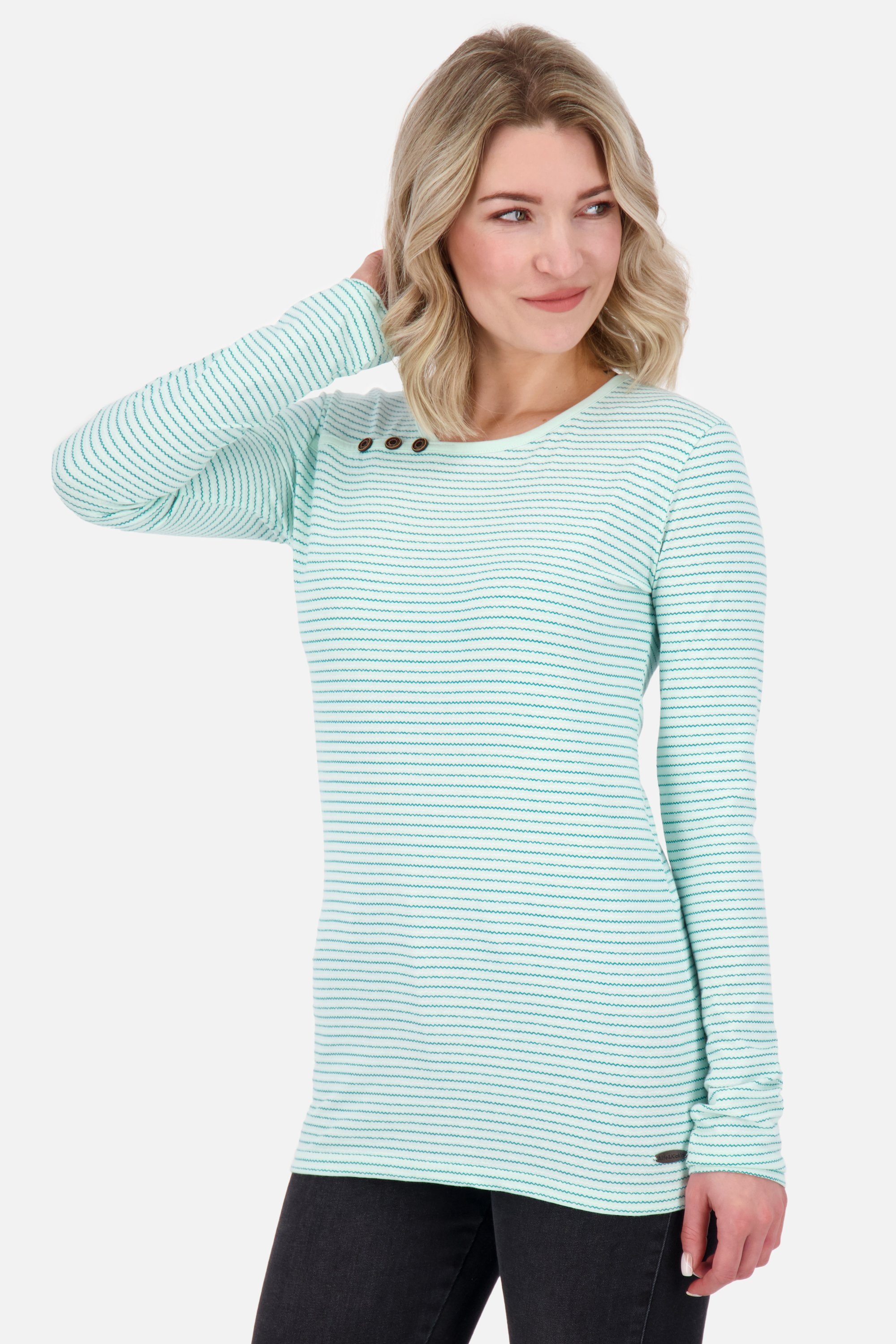 Damen Langarmshirt & Shirt Langarmshirt, mint JanetAK Kickin Alife Longsleeve Z