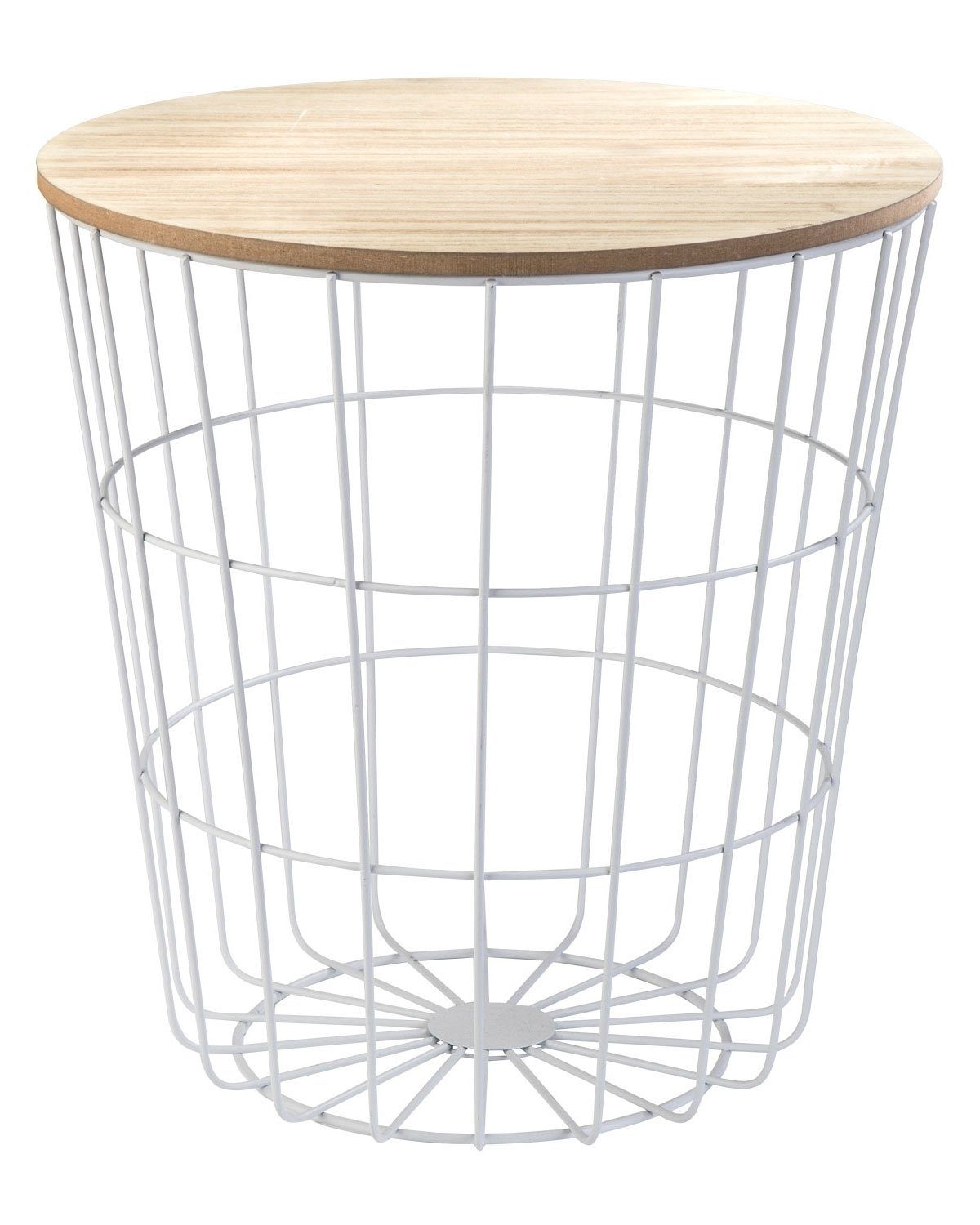 Home4You Beistelltisch Korbtisch, H 42 cm (1-St), mit abnehmbarer Tischplatte