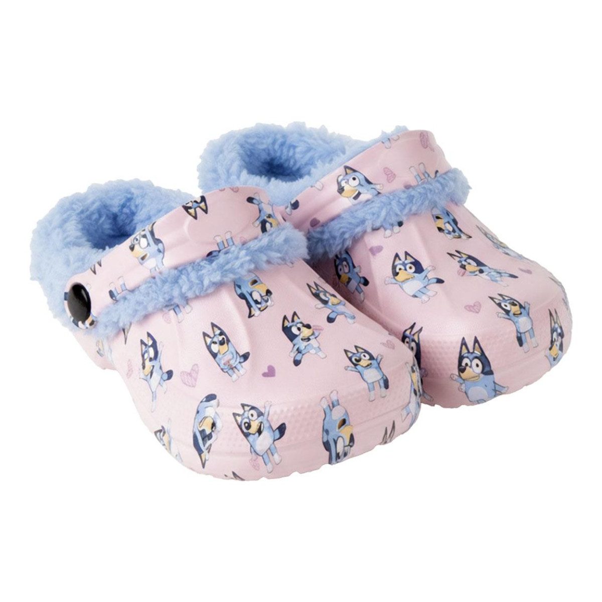 Cerda Bluey Kinder Hausschuhe Clogs mit Fleecefutter rutschfest Hausschuh