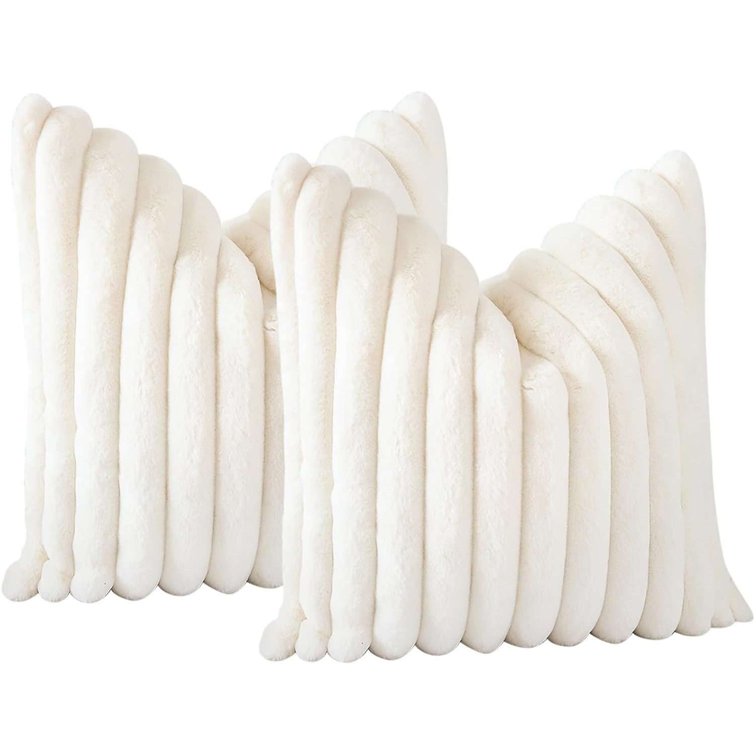 OKWISH Kissenbezüge 2er Set Flauschig Plüsch Deko Dekokissen Sofakissen Zierkissenbezüge, (2 Stück), 45x45cm Sofakissen Couchkissen Bezug Sofa Schlafzimmer Reißverschluss