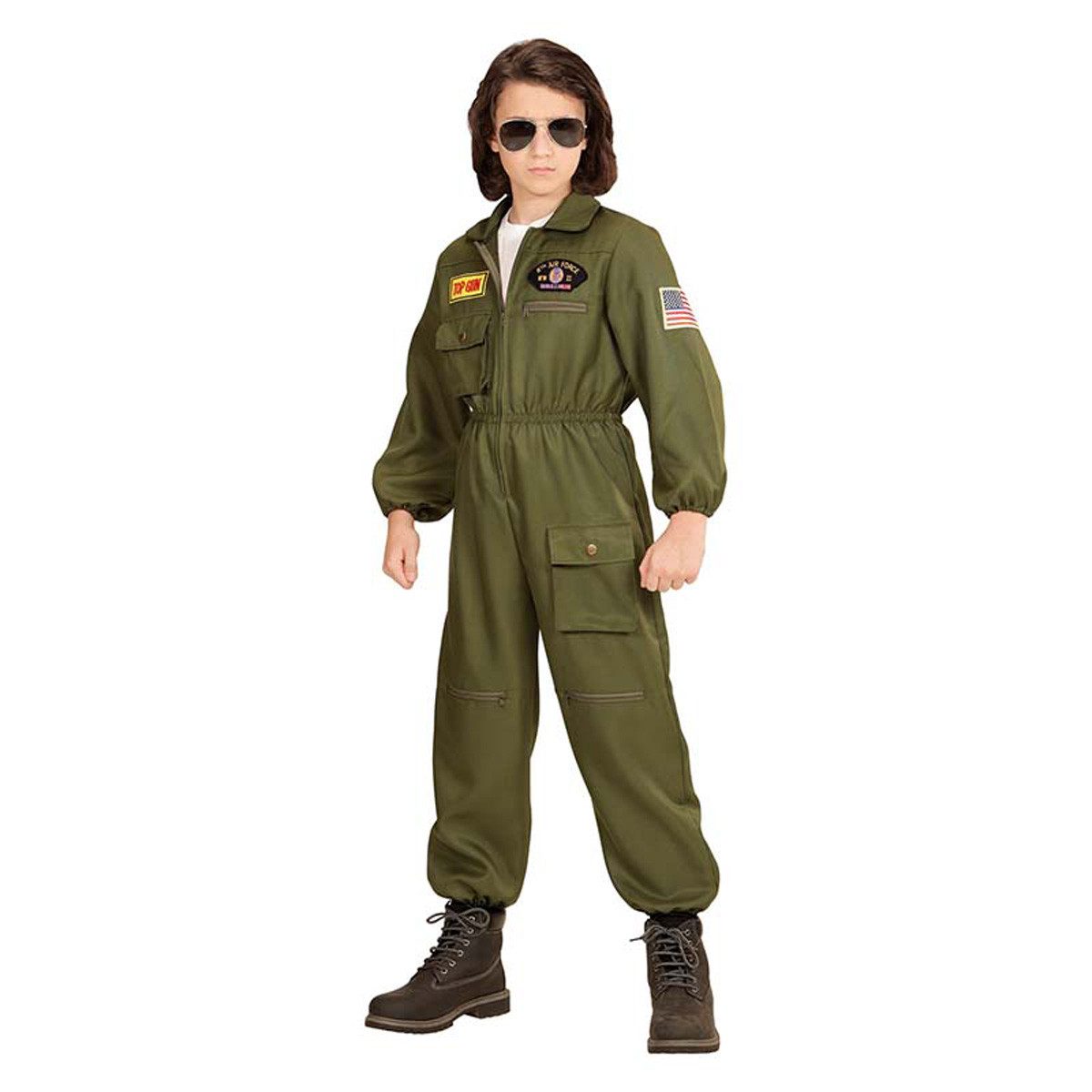 Widmann S.r.l. Kostüm Kostüm Kid Kampfpilot Overall