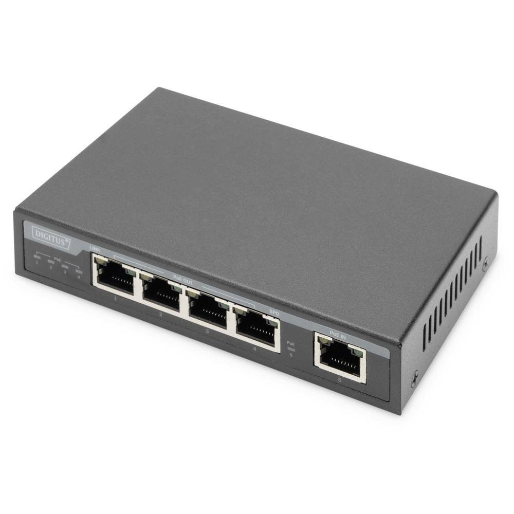4-Port Gigabit 4PPoE Extender, 802.3at, 60 W Netzwerk-Switch