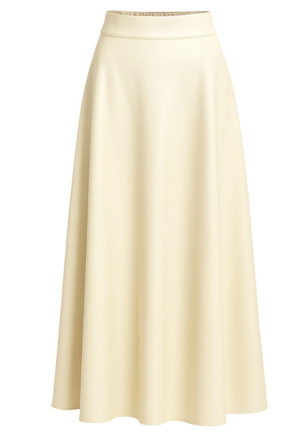 Mississhop Lederimitatrock Damen A-Linien langer Rock günstig online kaufen