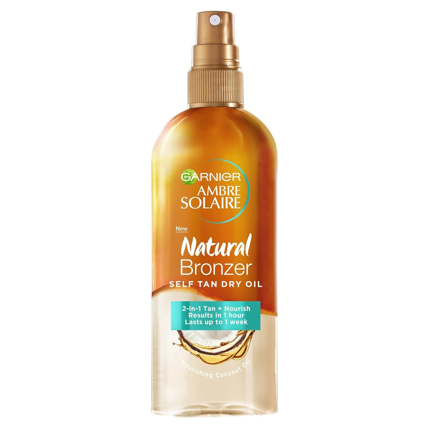 GARNIER Selbstbräunungsöl Ambre Solaire Natural Bronzer 2in1 Self Tan Oil Coconut 150 ml