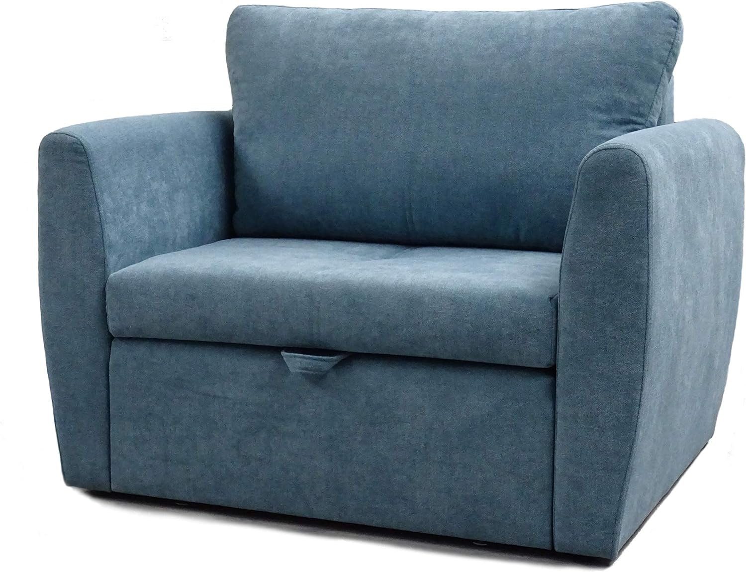 MOEBLO Schlafsofa SARA 80, Schlafsessel Gästebett Klappsofa mit Bettfunktion Couch Schlafcouch klein Mini Sofa Sessel Salon Jugendzimmer Kindersofa, mit Schlaffunktion und Bettkasten, - (BxHxT): 110x80x90 cm