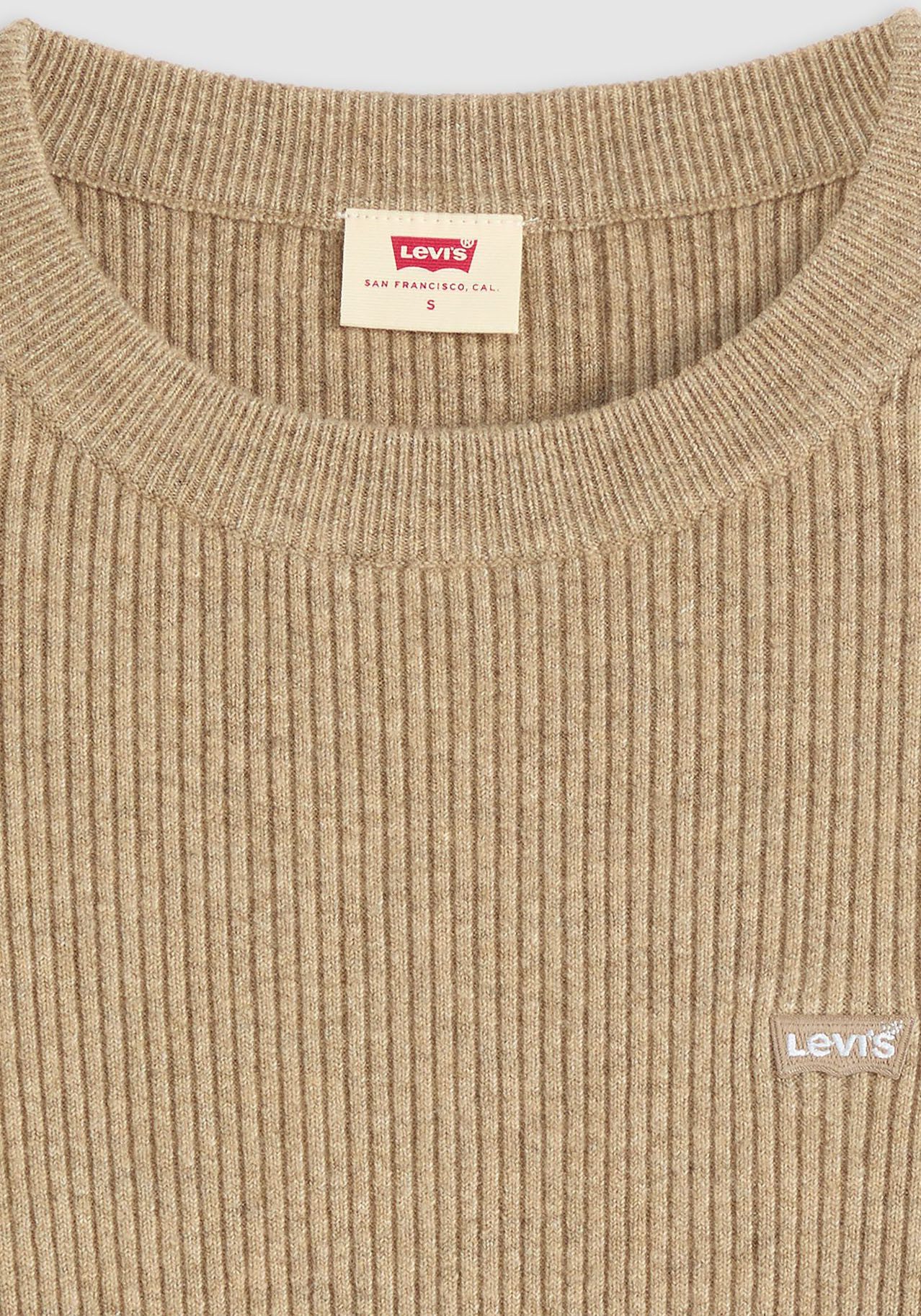 Levi's® Rundhalspullover RIB CREW SWEATER Geripptes Strickmuster