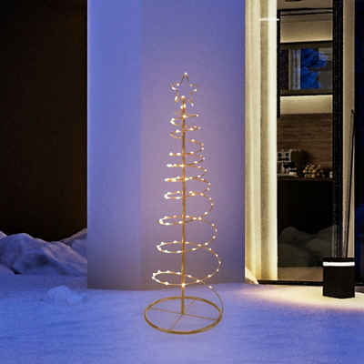GartenHero Künstlicher Weihnachtsbaum »100 LED Spirale Tannenbaum Garten 120cm Weihnachts Baum Strom Außen Deko Stecker«