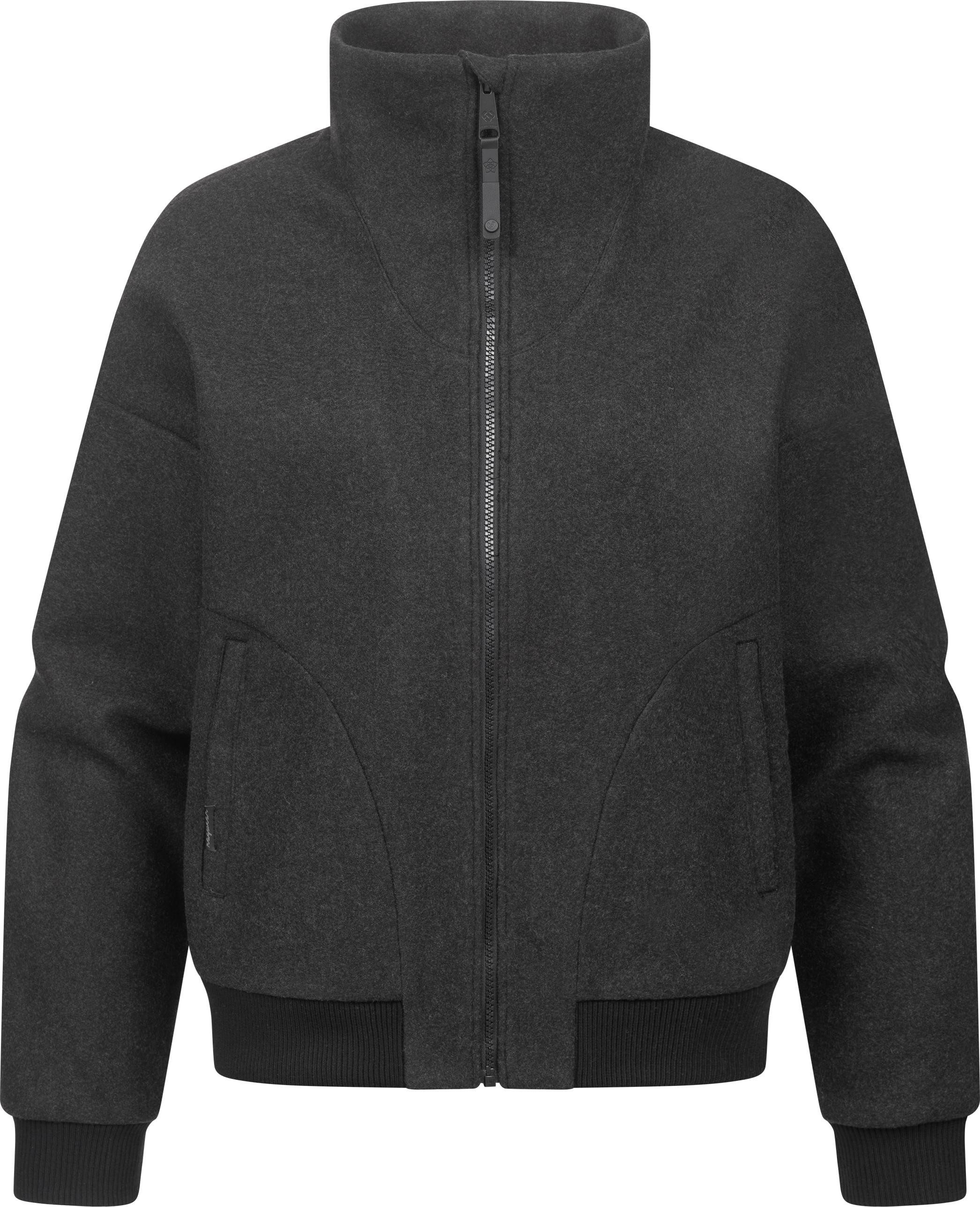 Ragwear Outdoorjacke Toscia angesagte oversized Übergangsjacke in Woll-Optik