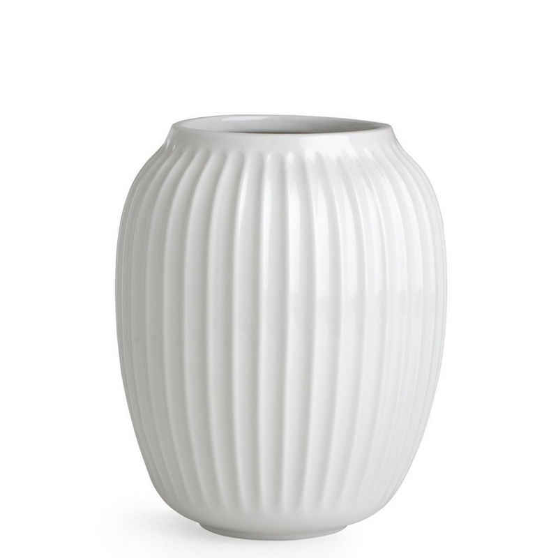 Kähler Tischvase »Hammershøi 21 cm; Bauchige Vase mit Rillen-Struktur; Designer Dekovase«
