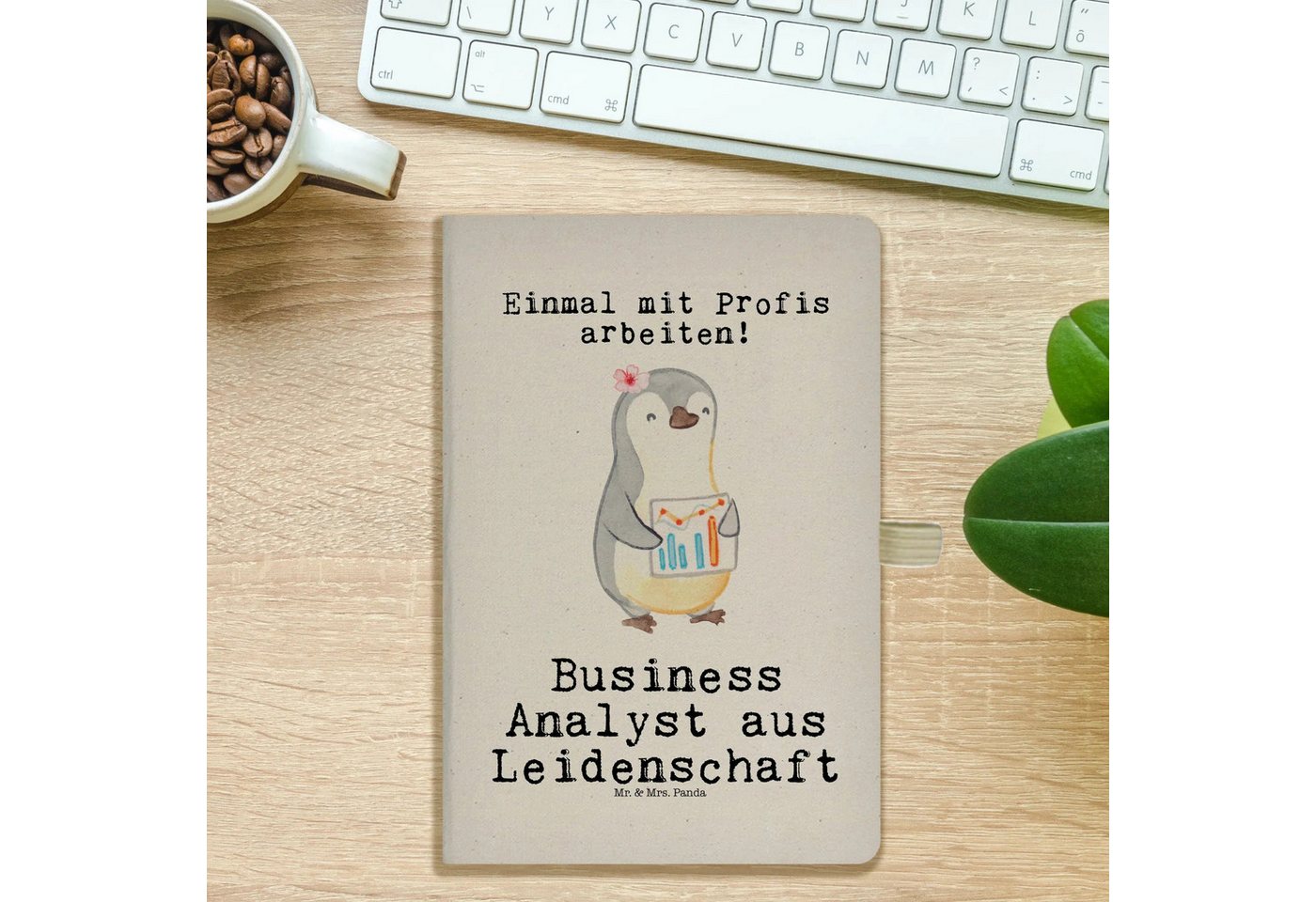 Thumbnail - Mr. & Mrs. Panda Notizbuch Business Analyst Leidenschaft - Transparent - Geschenk, Arbeitskolleg Mr. & Mrs. Panda, Hochw...