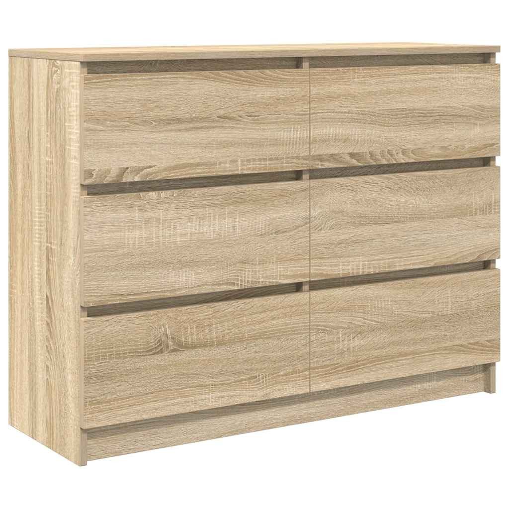 vidaXL Sideboard Sideboard Sonoma-Eiche 100x35x76 cm Holzwerkstoff (1 St)