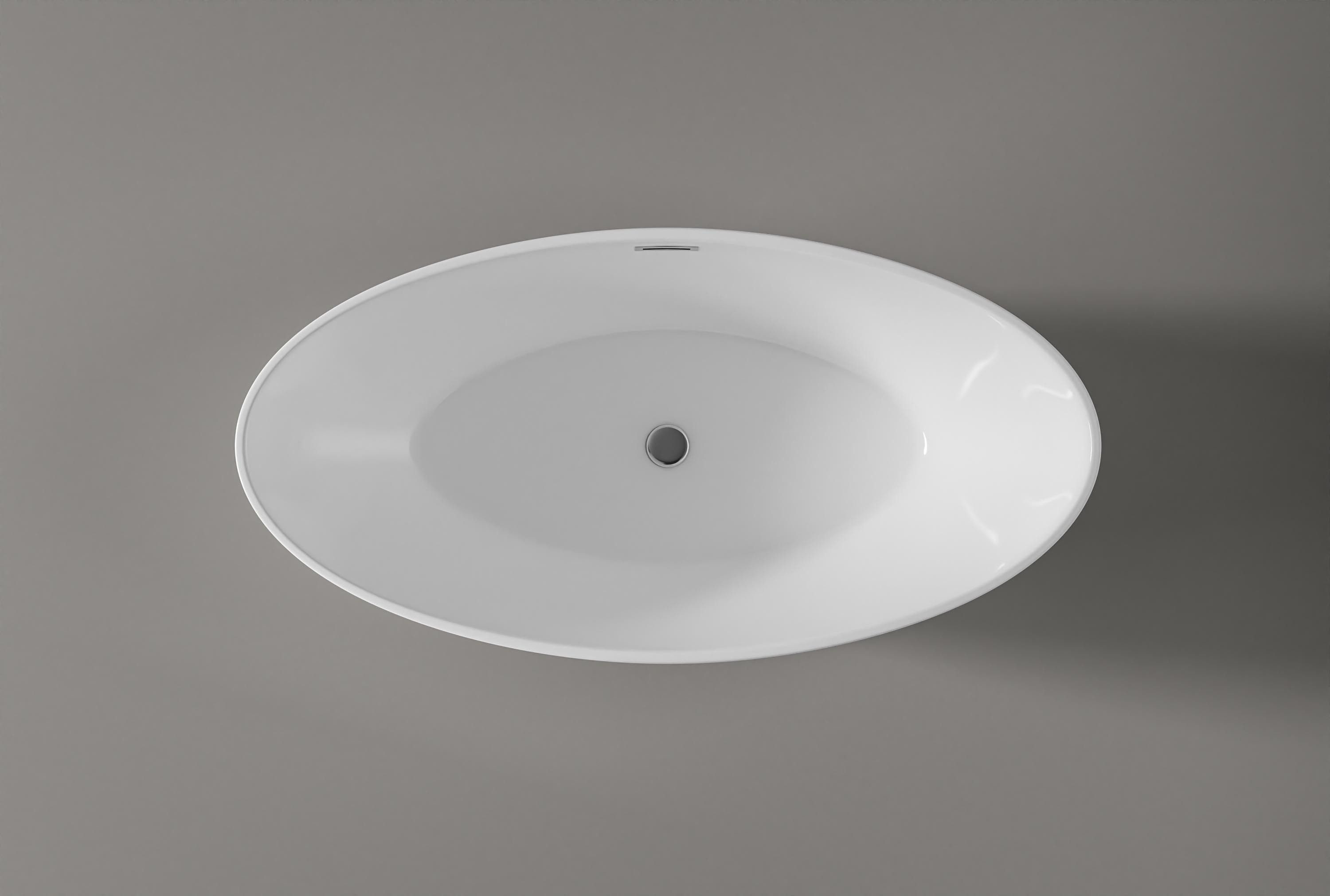 Bernstein Badewanne TERRA 2.0, Freistehende Badewanne / 180x80x60 cm / Weiß glänzend / Doppelwandig