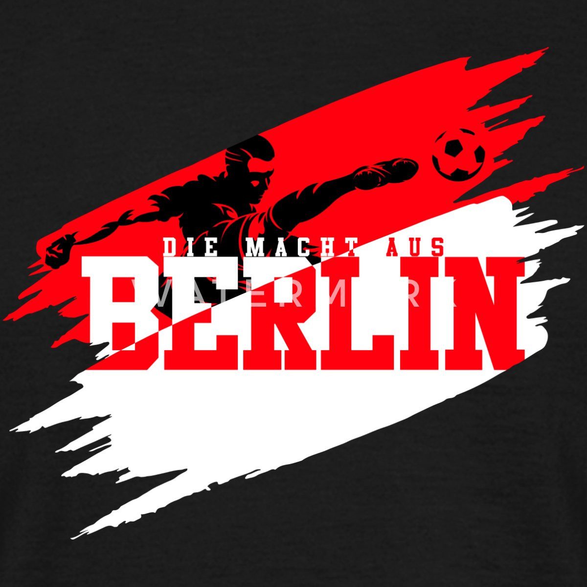 Spreadshirt T-Shirt Die Macht Aus Berlin Rot-Weiß Fußball Fan Männer T-Shir günstig online kaufen