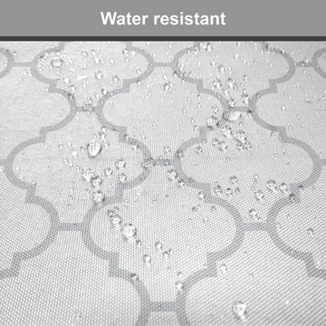 Abakuhaus Stuhlkissen Dekoratives wasserfestes Kissen mit Riemen für Küchensitze, Grau Monochrome-Damast-Muster