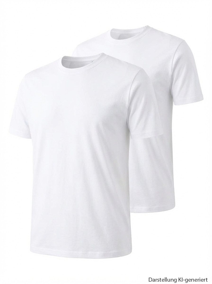 GÖTZBURG T-Shirt (2-tlg) mit Rundhals-Ausschnitt, Premium-Qualität im 2er Pack