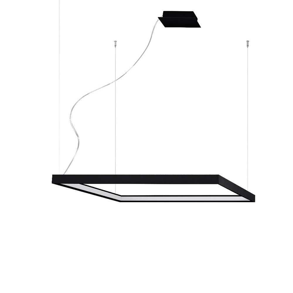 SOLLUX lighting LED Pendelleuchte, LED-Leuchtmittel fest verbaut, Warmweiß, Pendelleuchte Hängelampe Designleuchte schwarz LED Wohnzimmerlampe Alu