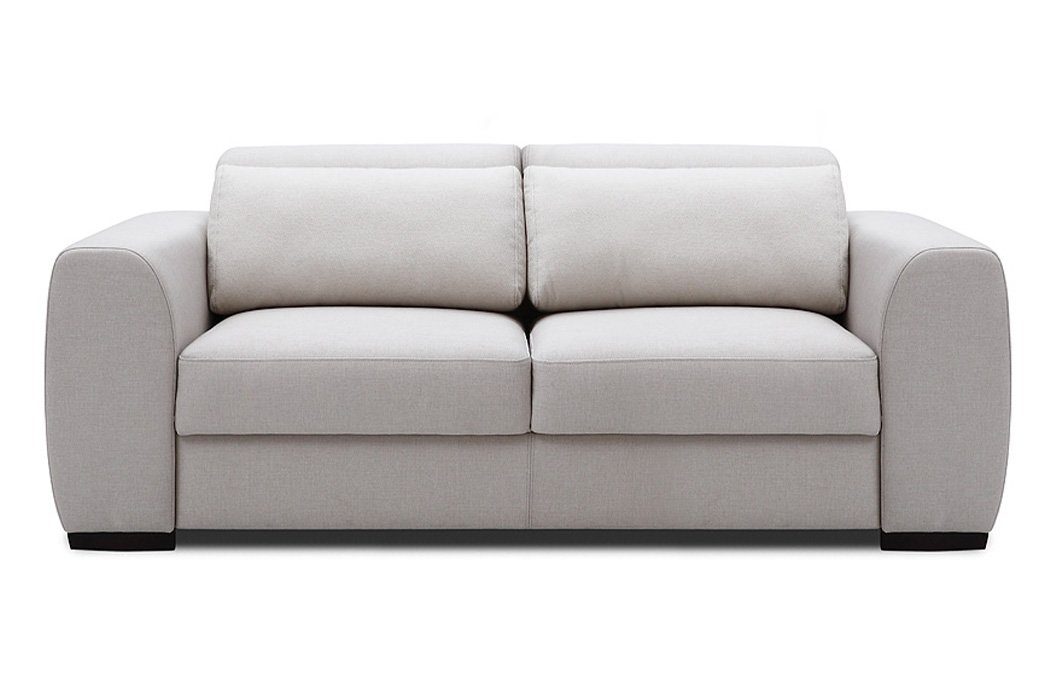 JVmoebel Sofa Modern Polster in Stoff Sitzer Bettfunktion, 2,5+1 Sofagarnitur Made Europe Textil Weiß
