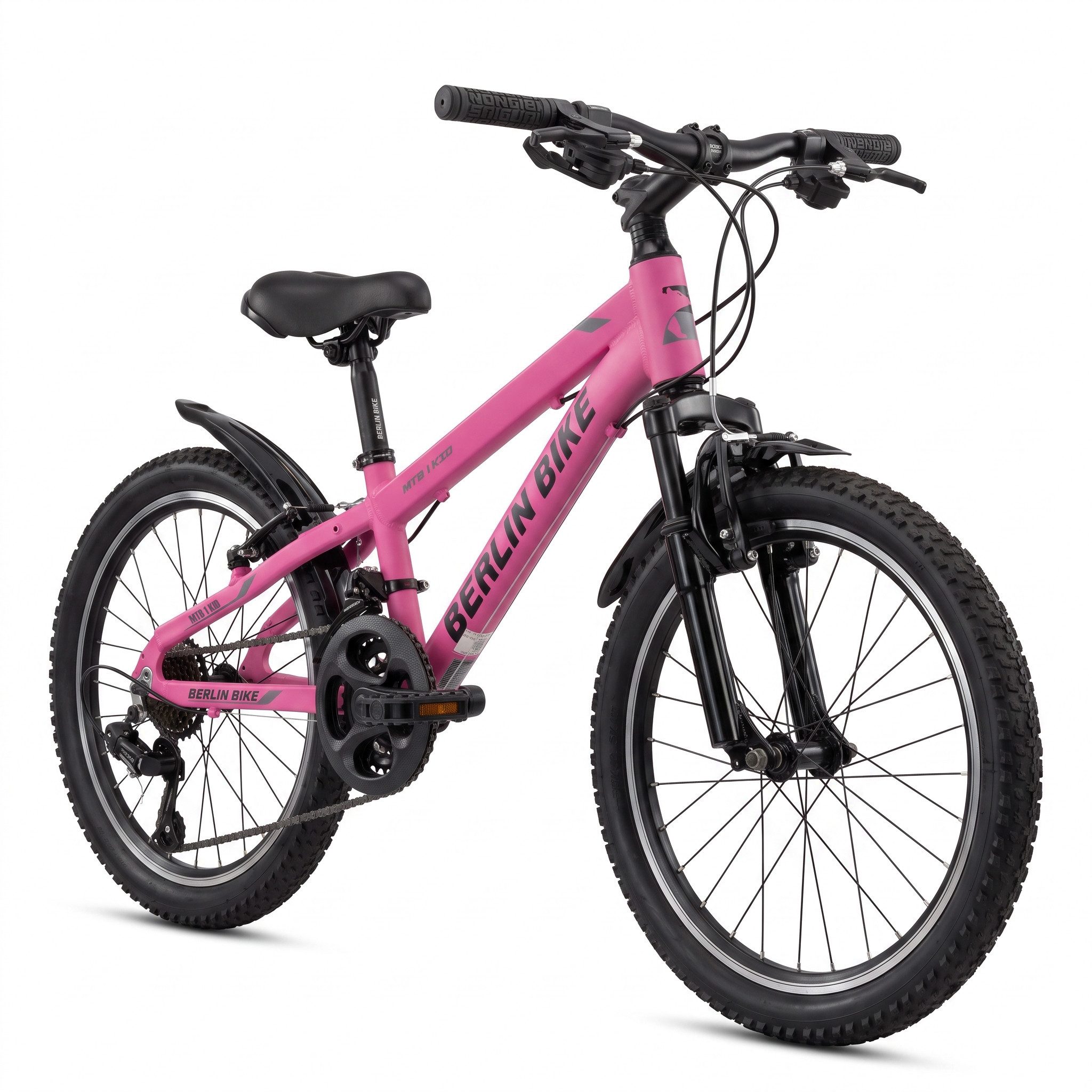 BERLIN BIKE Kinderfahrrad 20 Zoll MTB1 Kid, leichtes Aluminiumrahmen für Mädchen und Jungen, 21 Gang Shimano FD-TZ500/RD-TY200D Schaltwerk, Kettenschaltung, Ideales Geschenk für Kinder