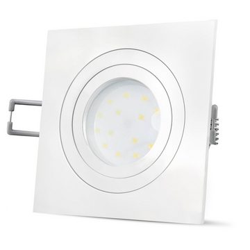 SSC-LUXon LED Einbaustrahler QF-2 LED Einbauleuchte flach schwenkbar in weiss mit LED Modul 4W, Neutralweiß