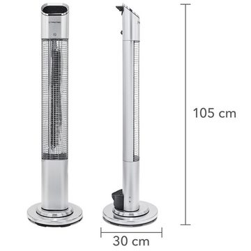 TROTEC Infrarotstrahler Terrassen-Heizstrahler IRS 2050 E, 2000 W, Infrarotwärme ohne Vorheizen 45°-Oszillation für gleichmäßige Wärmeverteilung