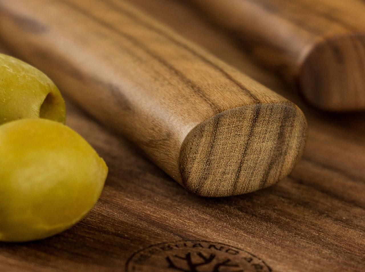 Böker Universalmesser Böker Damast Olive Messerset Trio inkl.Geschirrtuch