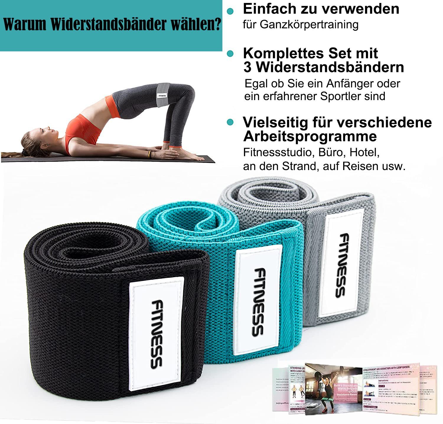 GOLDEN Trainingsbänder Fitnessband Übungsband Training Hüftbänder Sportband Widerstandsbänder