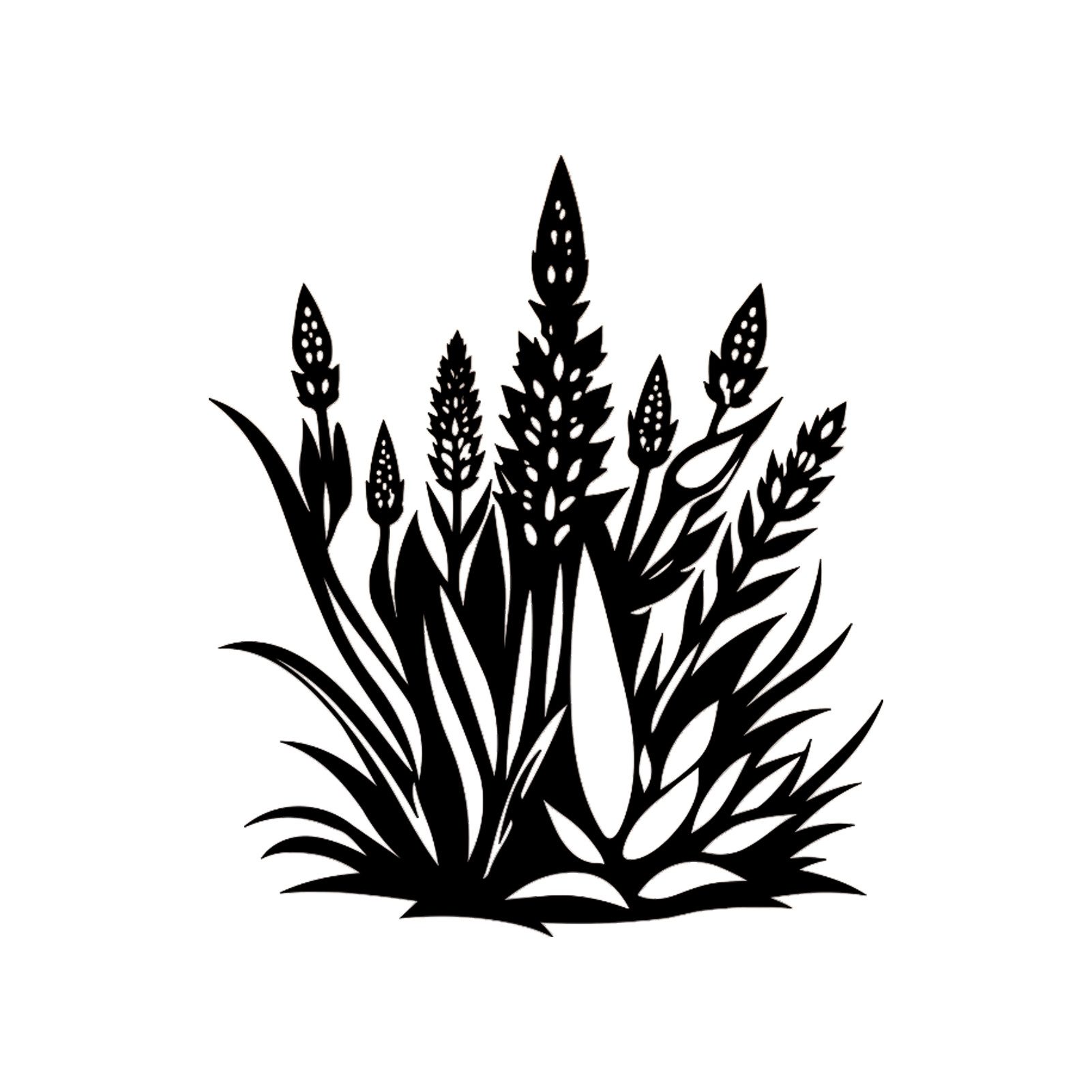 Jumpeak Wanddekoobjekt Wanddekoration im Lavendel-Design, frisch, romantisch, Silhouettenkunst, Metall, 4 Farben, 2Größen, Wanddekoration für das Wohnzimmer,Natürlich