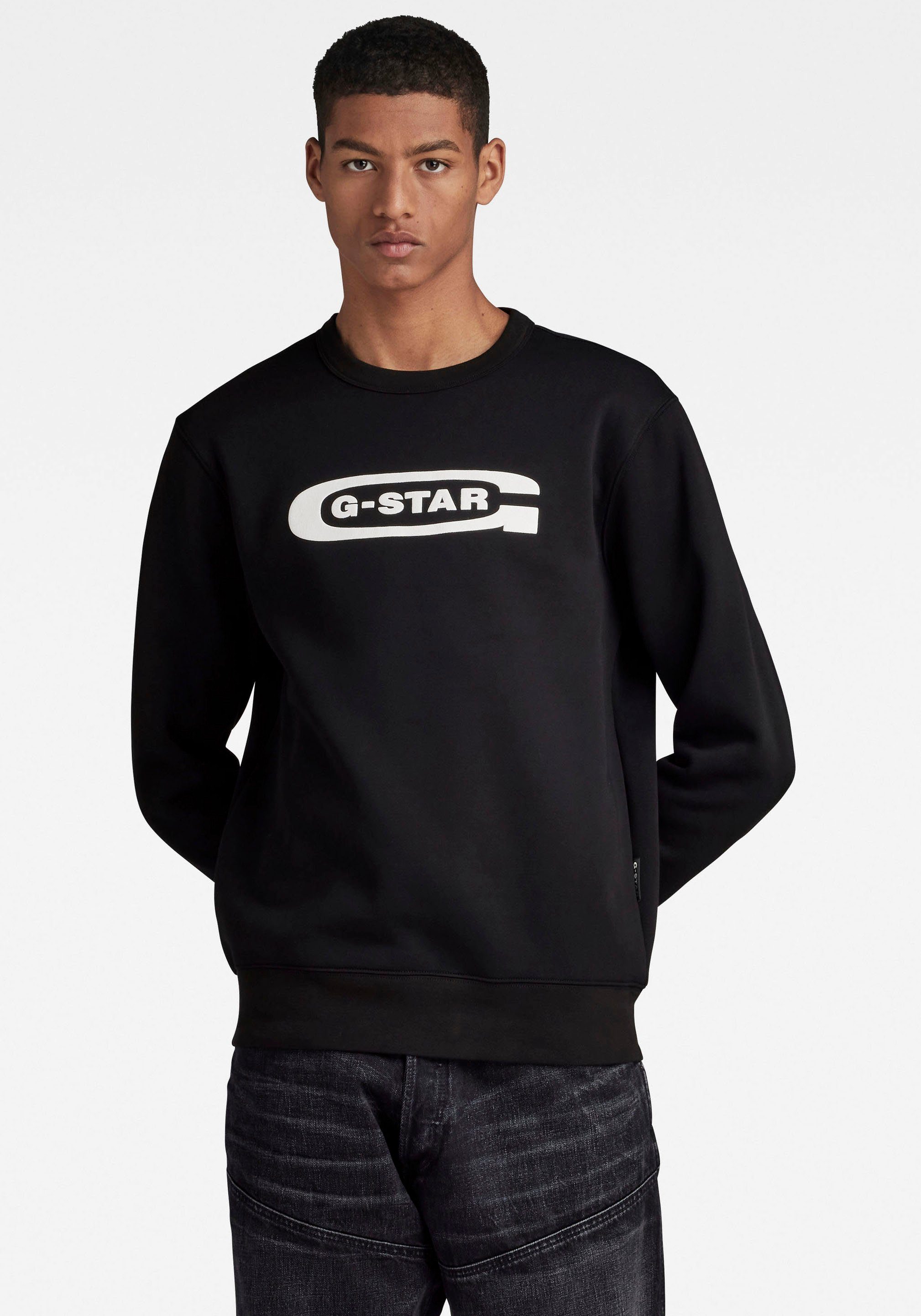 G-Star RAW Sweatshirt Old school logo r sw dk black