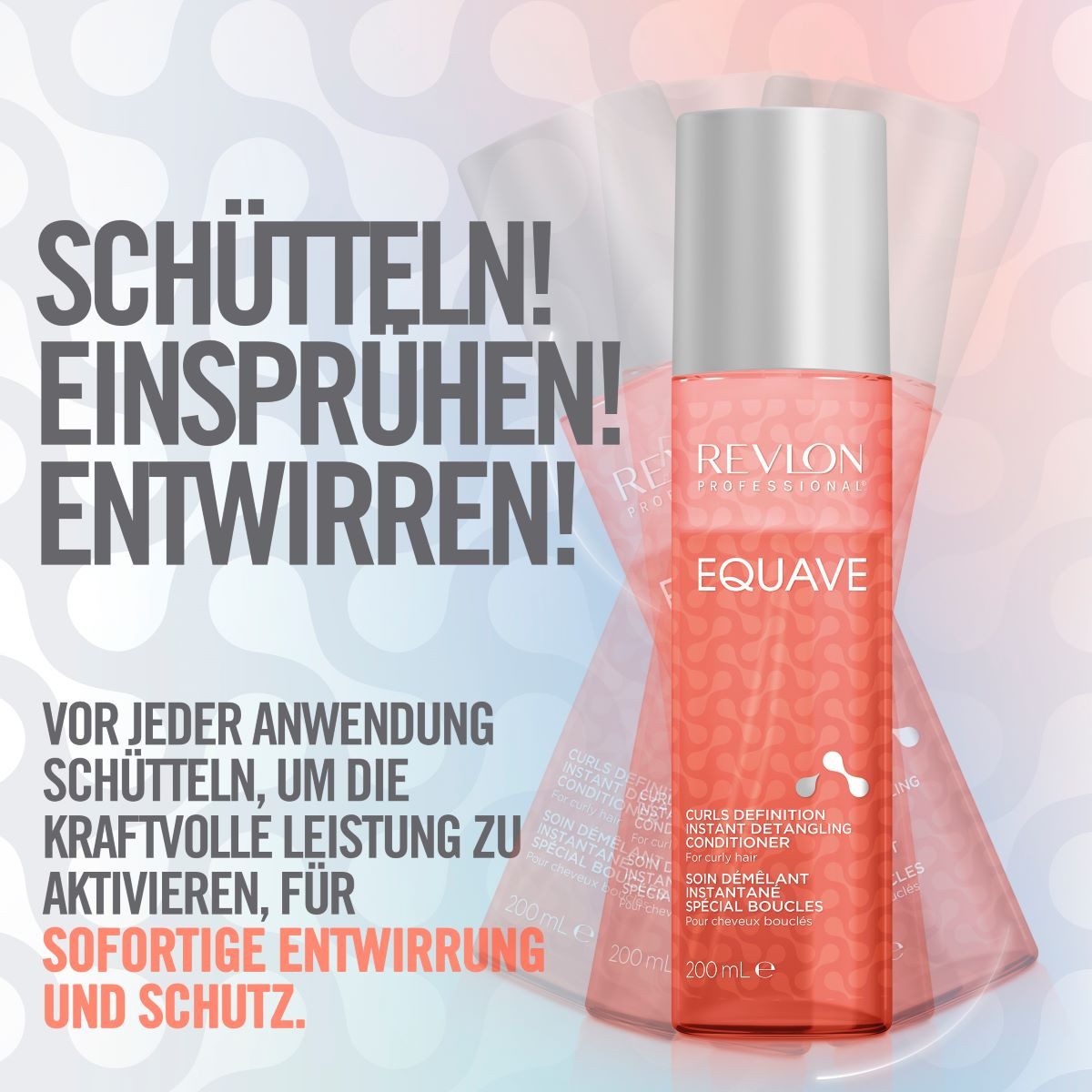 REVLON PROFESSIONAL Leave-in Pflege EQUAVE CURLS DEFINITION DETANGLIND CONDITIONER, Lockiges Haar 200 ml
