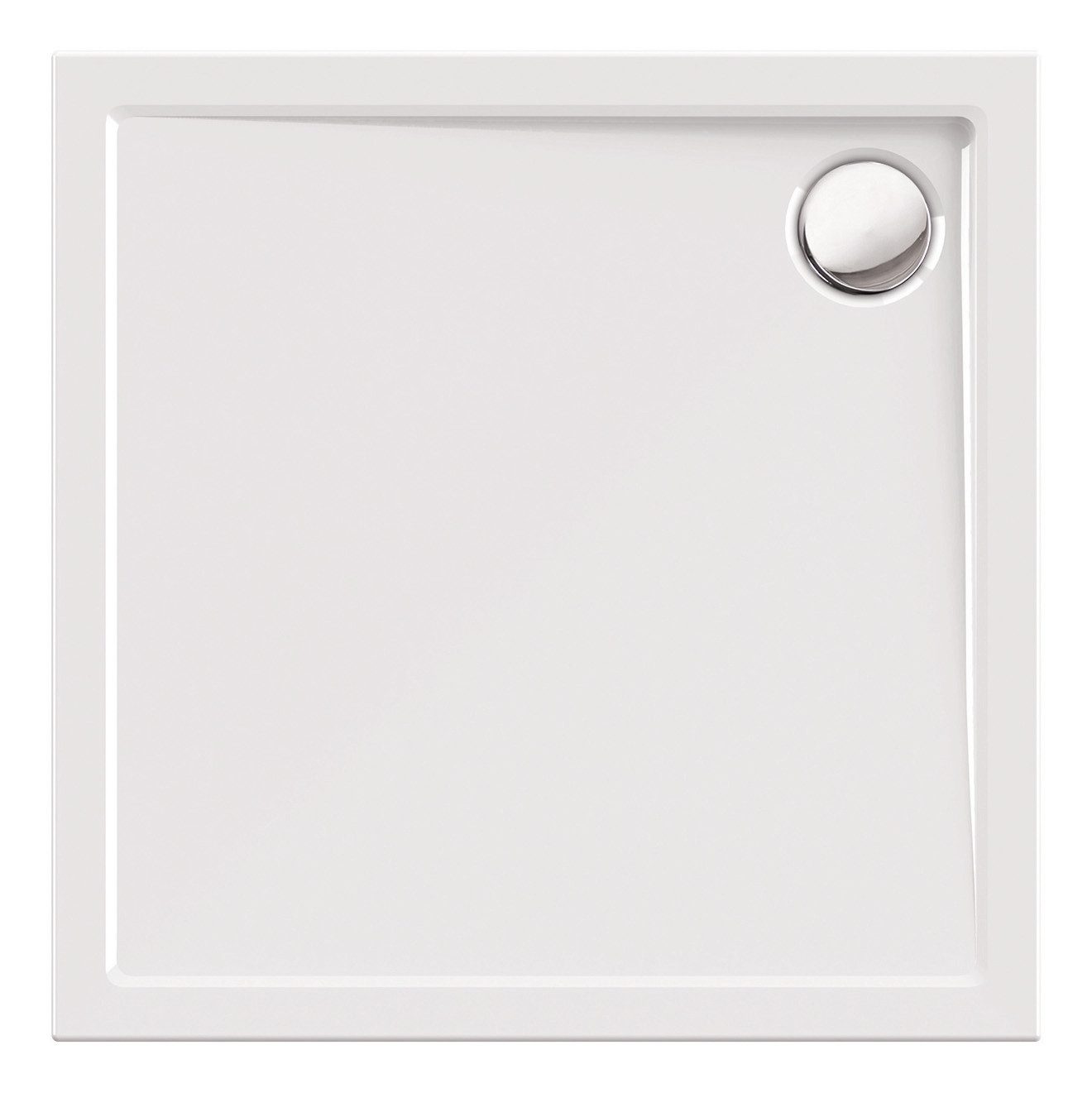 Calmwaters Duschwanne Modern Select, quadratisch, Acryl, 1-St., Duschwanne, 80 x 80 x 2,5 cm, Weiß, 01SL2983
