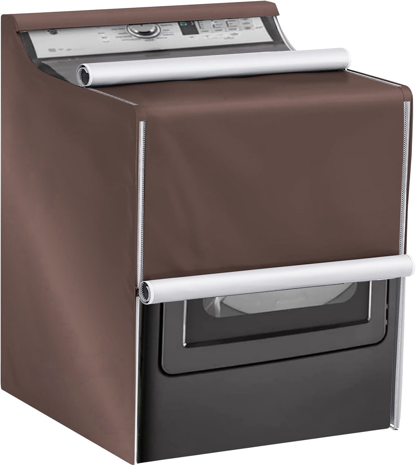 RWEUOQ Wäschespinne-Schutzhülle Schützhülle für Waschmaschine und Trockner mit Reißverschlus, Waschmaschine Abdeckung Wasserdicht,Staubdicht,UV-Schutz(73*75*80 cm)