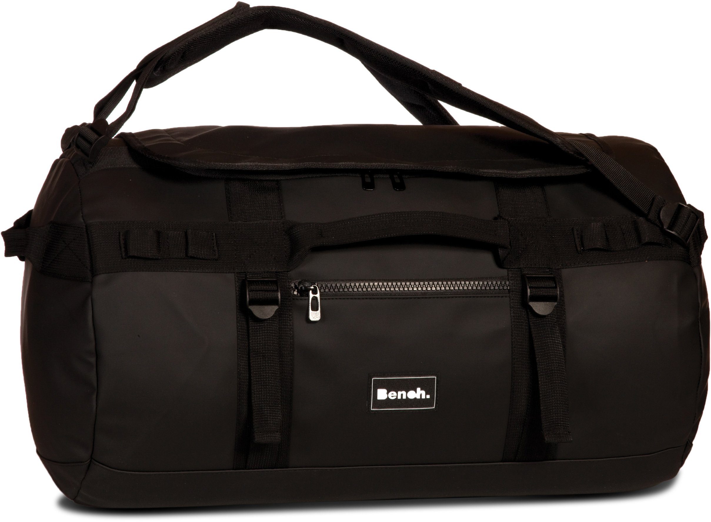 Reisetasche Bench. Rucksackfunktion; mit Material schwarz, Hydro, wasserabweisendem aus