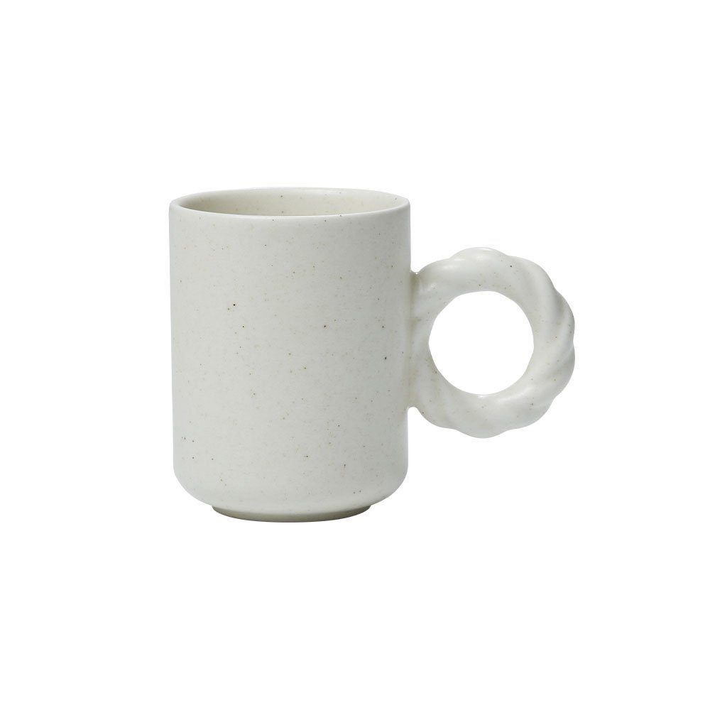 NEOFLAM® Tasse Better Finger Keramiktasse Twist - 300ml Weiß, Keramik, 100% natürliche Keramik, Frei von PFOA, Blei & Cadmium