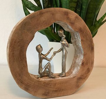 Moritz Skulptur Skulptur Heiratsantrag 29x6x28cm Antrag, Dekoobjekt Holz, Tischdeko, Fensterdeko, Wanddeko, Holzdeko