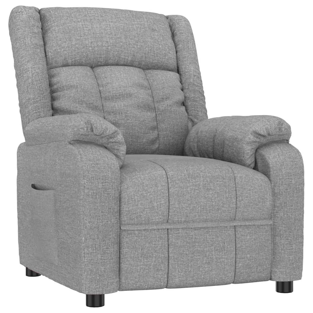 vidaXL Sessel Relaxsessel Hellgrau Stoff (1-St) günstig online kaufen