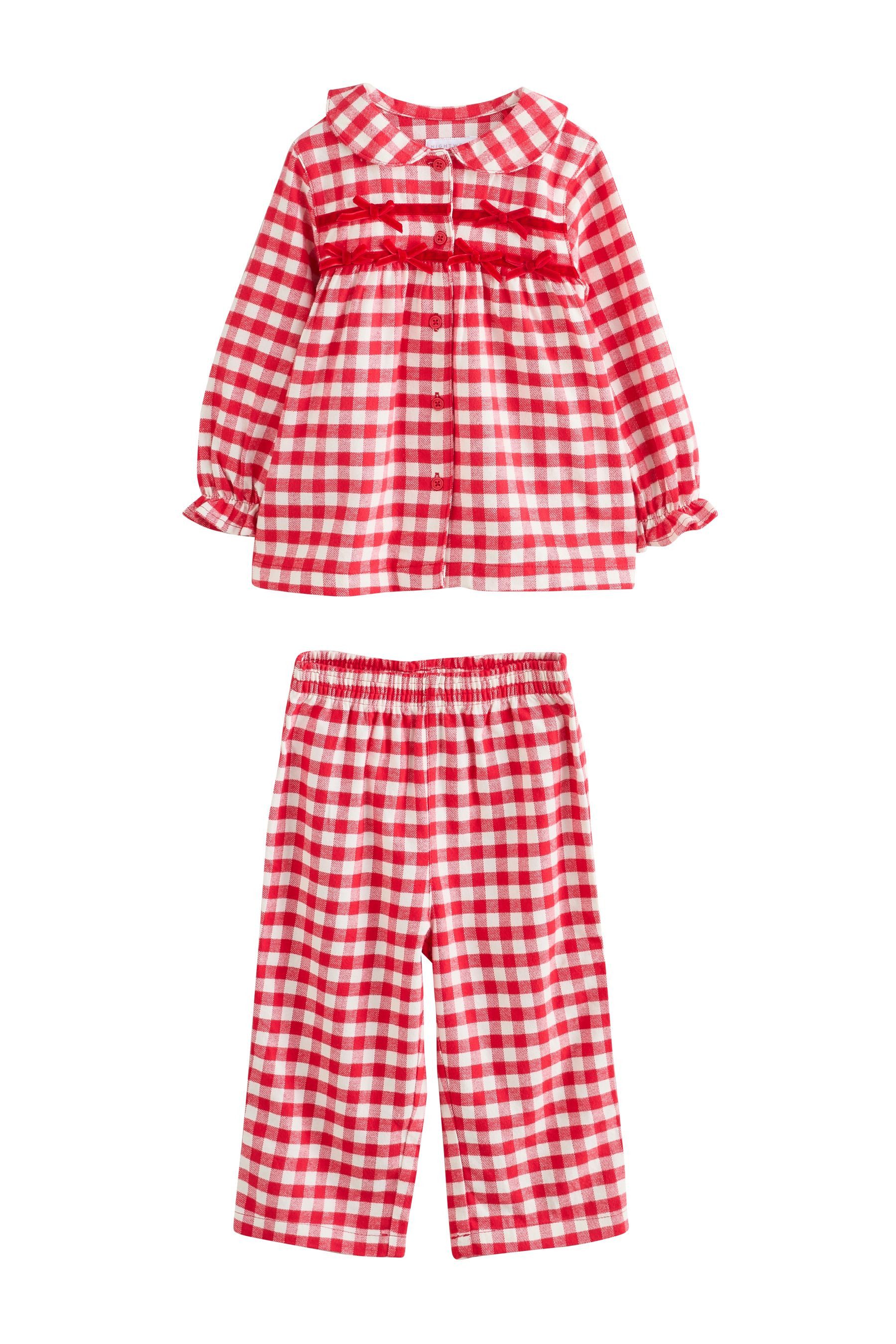 Pyjama Pyjama aus Webstoff mit durchgehender Knopfleiste