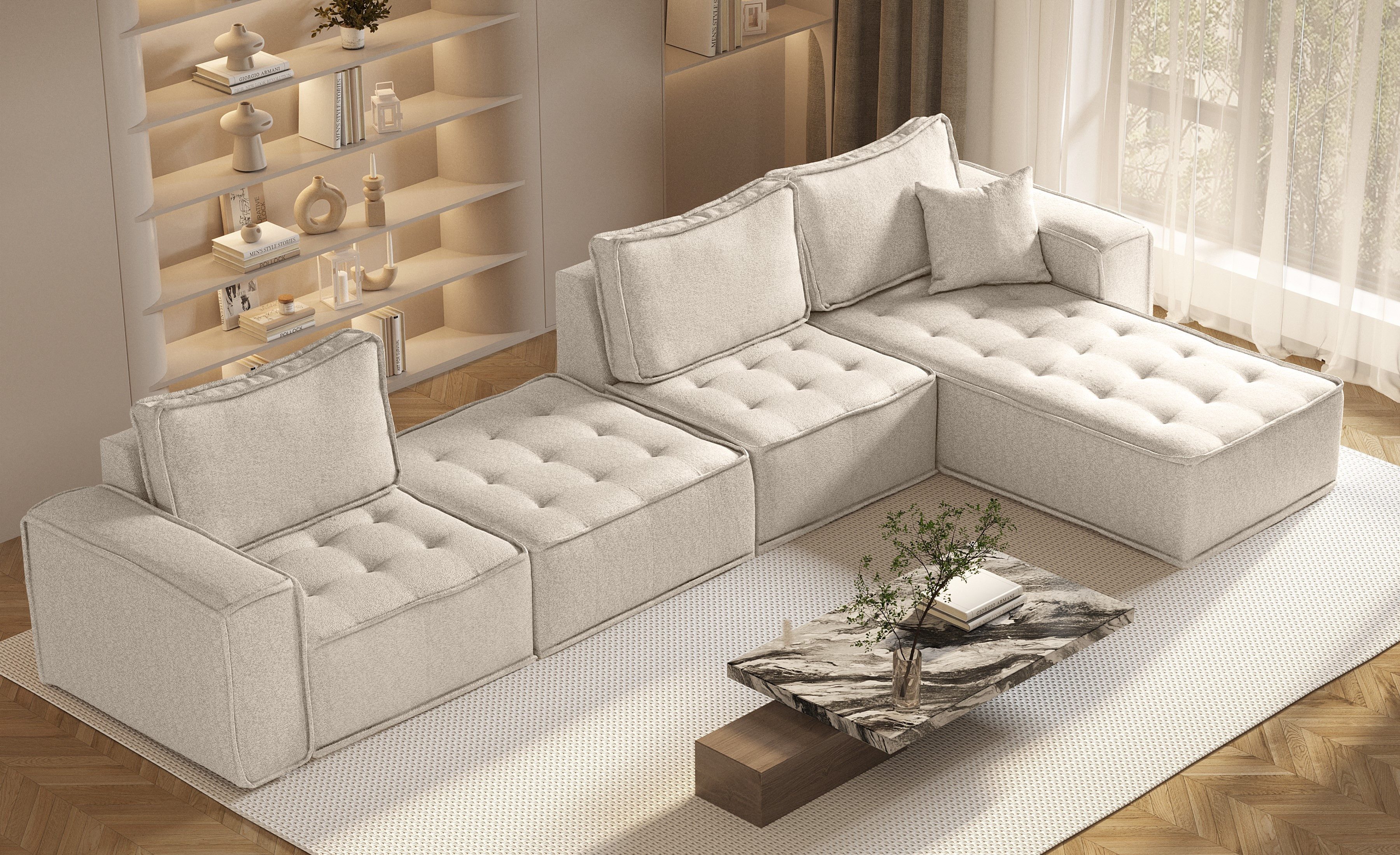 Kaiser Möbel Ecksofa Bohoo modulare Ecke XL