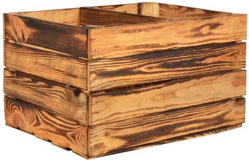 CHICCIE Holzkiste Kurzes Regal Geflammt 50x40x30cm - Kisten Box (1 St)